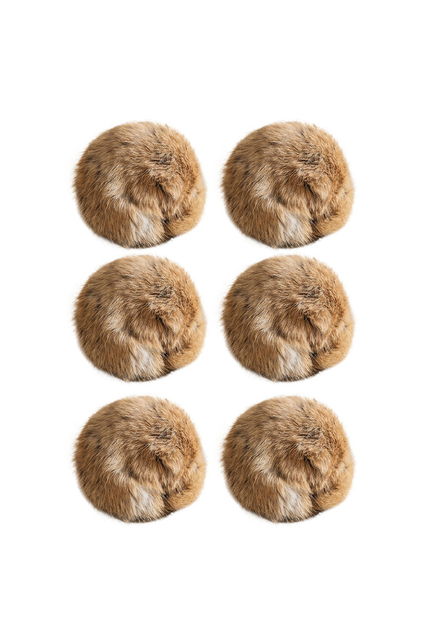 6pcs 1/2/3/6pcs Rabbit Fur Ball Interactive Cat Toy Pet Product Containing Catnip Toy Ball Chasing P