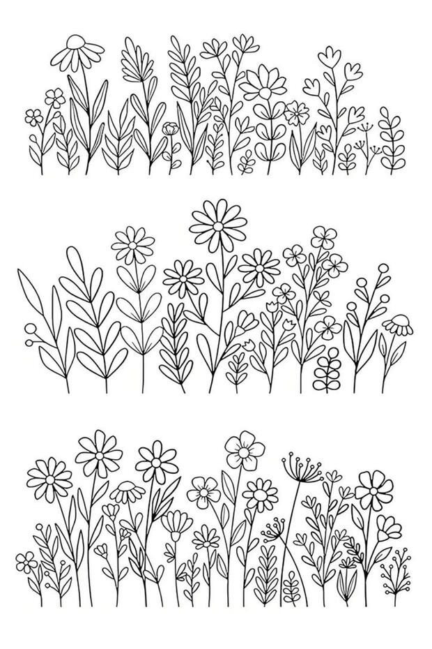 A2 Water Soluble Stabilizer Embroidery Patterns, Stick and Stitch Embroider Paper Wash Away, Flower