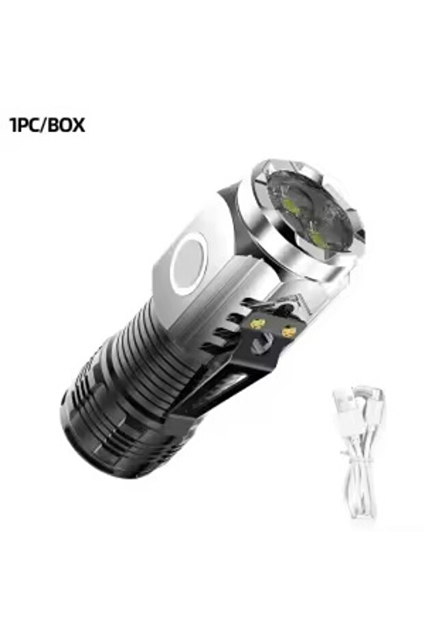 1pc New Ultra Powerful Flashlight 3 Core LED Mini Tactical Flashlight USB Rechargeable High Power LE