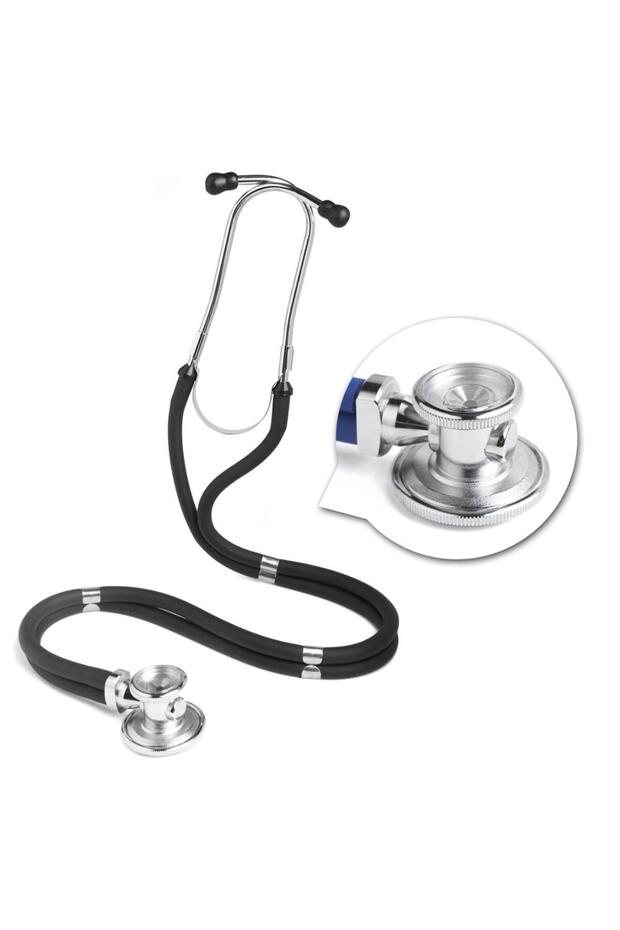 Black Manual Blood Pressure Monitor Diastolic Sphygmomanometer Double-sided Medical Doctor Stethosco