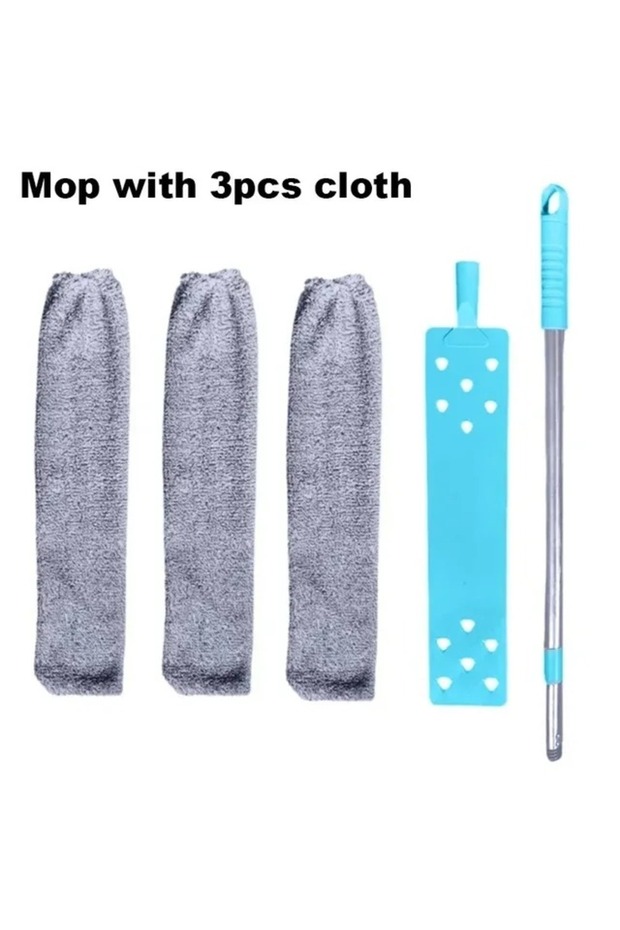 Mop With 3PC Cloth Mop Set 360° Microfiber Duster with Extendable Pole Stainless Steel Telescoping G