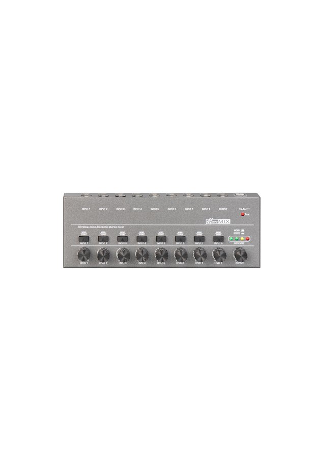 DX800 Upgraded Depusheng Ultra Low Noise 4/6/8 Channel Line Mixer Mini Sound Mixer Power Supply DC5V