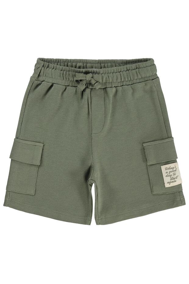 Basic Buttoned Front Shorts for 2-5 Years - Khaki