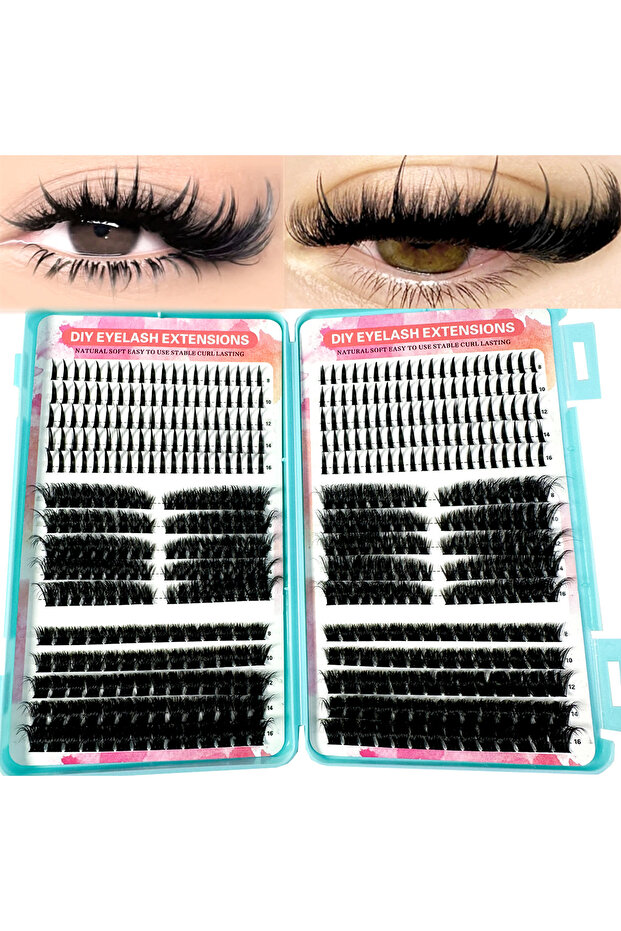 مجموعة رموش MIX 0.07mm D XJS-01، رموش 80D و100D، رموش مدببة، رموش كثيفة، رموش فردية D