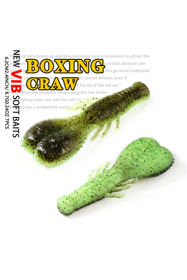 COLOR 02 SUNMILE Stick Bait 6.2cm6.6g Casting Heavy Weighted Soft Plastic Lures Craw Artificial Bait