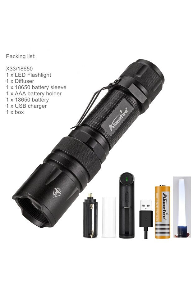 18650 C1 RGZ 4 in 1 Multicolor Zoom Led White/Red/Green/Blue Lighting Flashlight Outdoor Hunting Pho