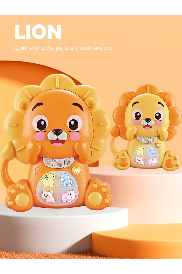 Orange Cartoon Animal Electronic Keyboard, Lighting Music Piano Multi-mode Sound Effect Switching, P