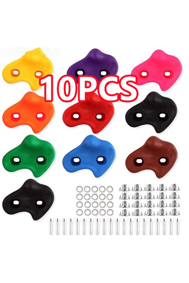 10PCS WITH SCREW Kids Rock Climbing Games Toys for Children Wall Climbing Stones Child Playground In