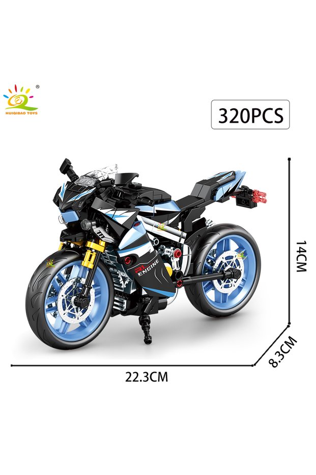 No.29 no box HUIQIBAO MOC Motorbike Model Building Blocks City Moto Racer Bricks Toy for Kids Boy Ch