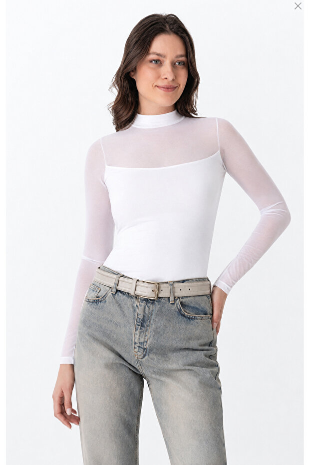Women's Viscose Lycra Stylish Basic White Blouse 3083