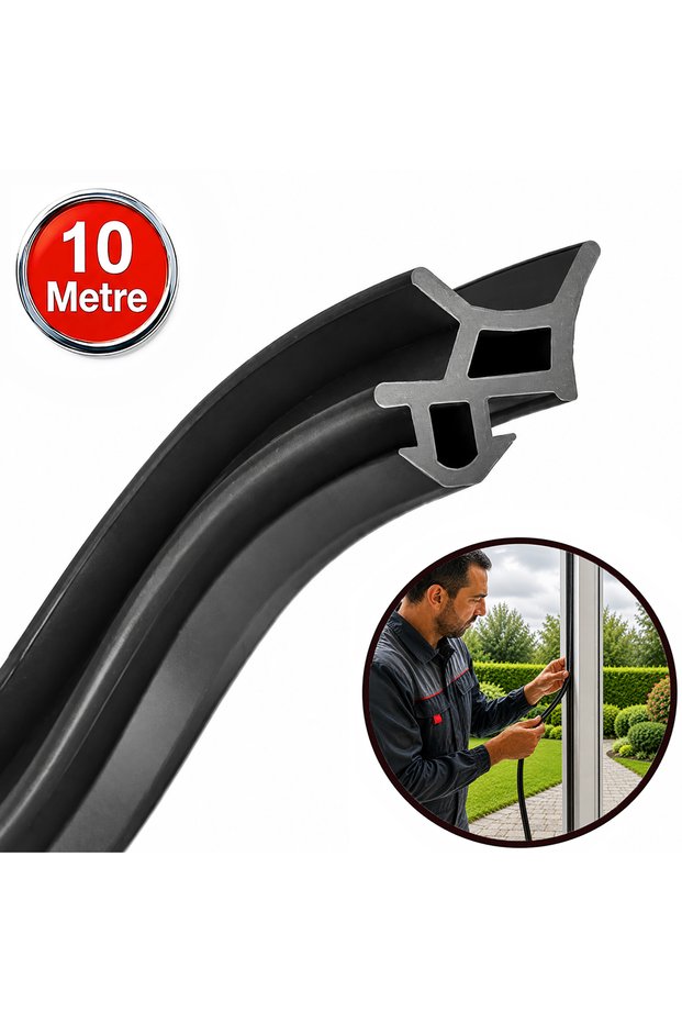 Pimapen Rubber Pvc Door Window Seal Rubber Gasket Black - 10 Meters