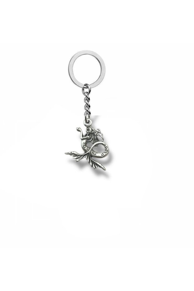 Chinese Dragon Figured Metal Keychain –Power, Wisdom and Luck Themed Far East Symbol Accessory