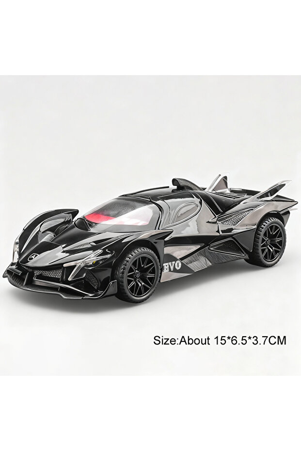 EVO Black Scale 1:32 Apollo EVO IE Car Model Toy Metal Diecast Pull Back Super Cars Doors Opened Veh