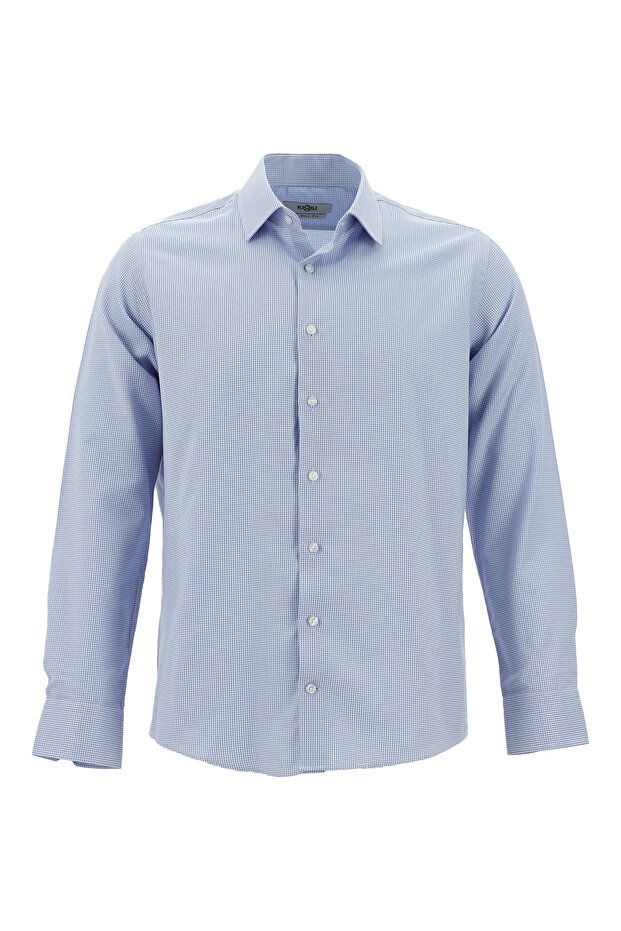 Long Sleeve Slim Fit Slim Fit Classic Print Cotton Easy-Iron Shirt
