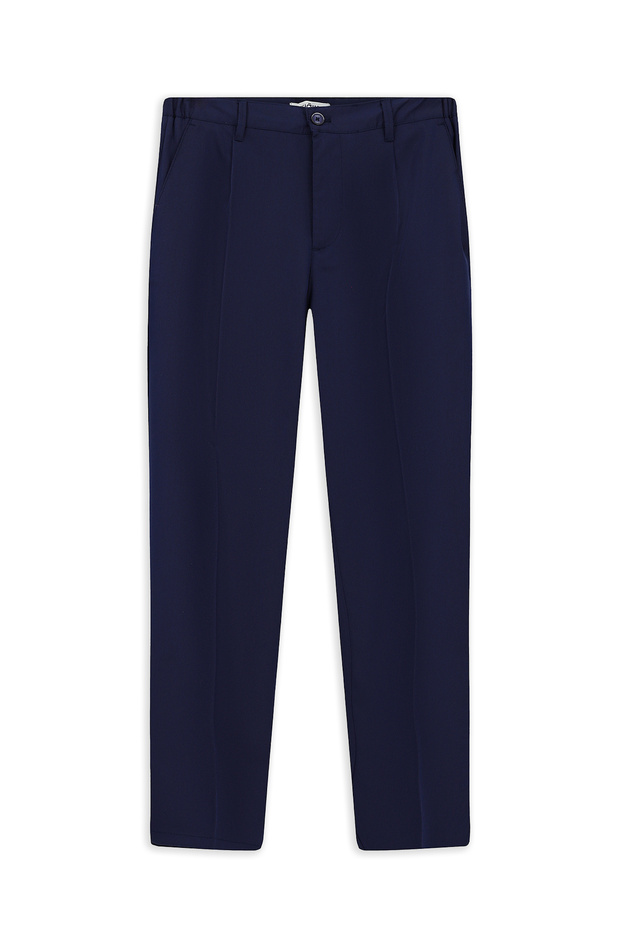 7 Drop Slim Fit Slim Fit Stretch Fabric Flexible Elastic Waist Pleated Canvas / Chino Trousers