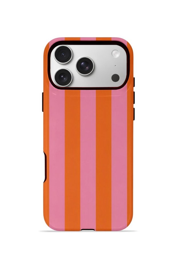 iPhone 17 Pro Max Vorian Dual Layer Case Tangerine Rose Stripe