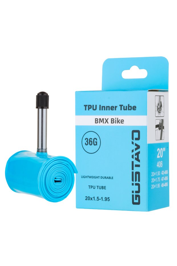 Schrader Valve 45mm 1PCS-20X1.5-1.95 GUSTAVO TPU Bike Inner Tube Camera 20" 406 20x1.5-1.95 / 24X1.7