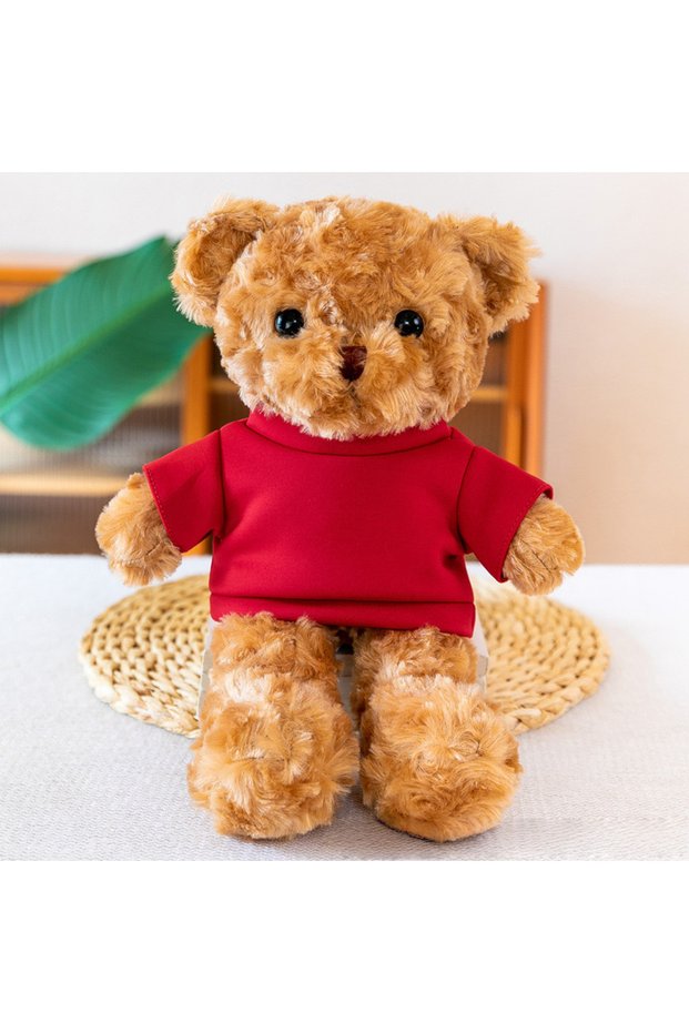 20cm B 20cm Cute Dressed Teddy Bear Plush Toy Adorable Stuffed Animal with Soft Twisted Teddy Bear P