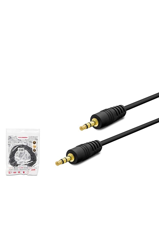 HDX1046 كابل TRS AUX مقاس 3.5 ملم بطول 5 متر أسود