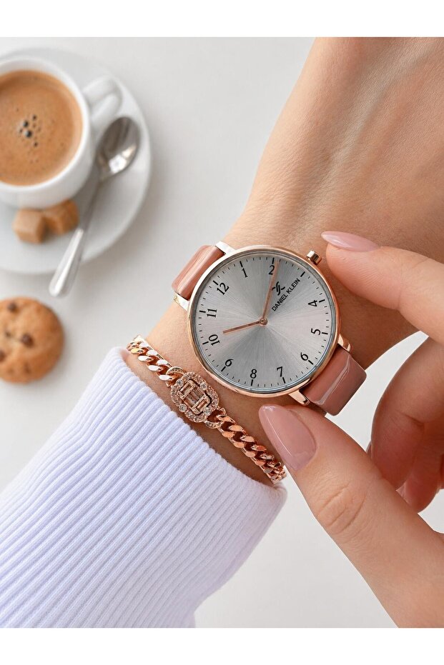 Leather Cord Strap 2 Year Warranty 3 Atm Water Resistant Women Wristwatch+Bracelet Bd.12810.5