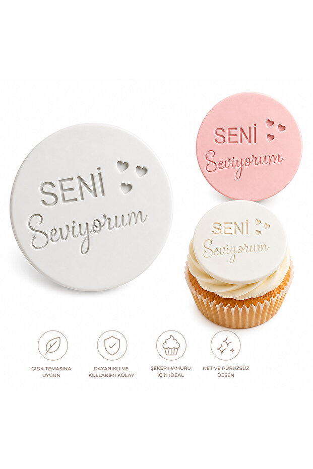 I Love You Sugarcraft Mold – Cake, Cupcake, and Cookie Stamp Model | For Special Day and Gift Designs