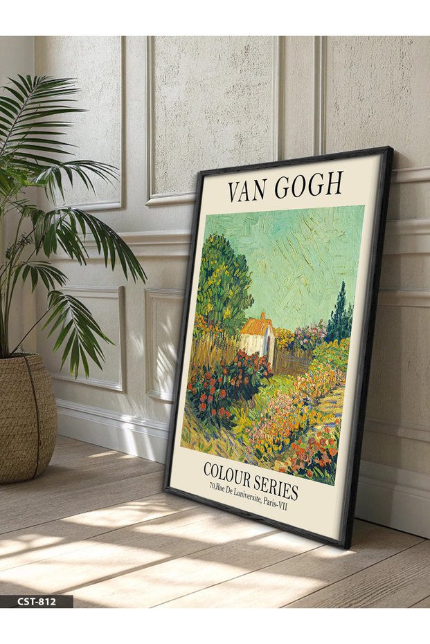 Vincent Van Gogh Landscape One Piece Black Wooden Framed Painting
