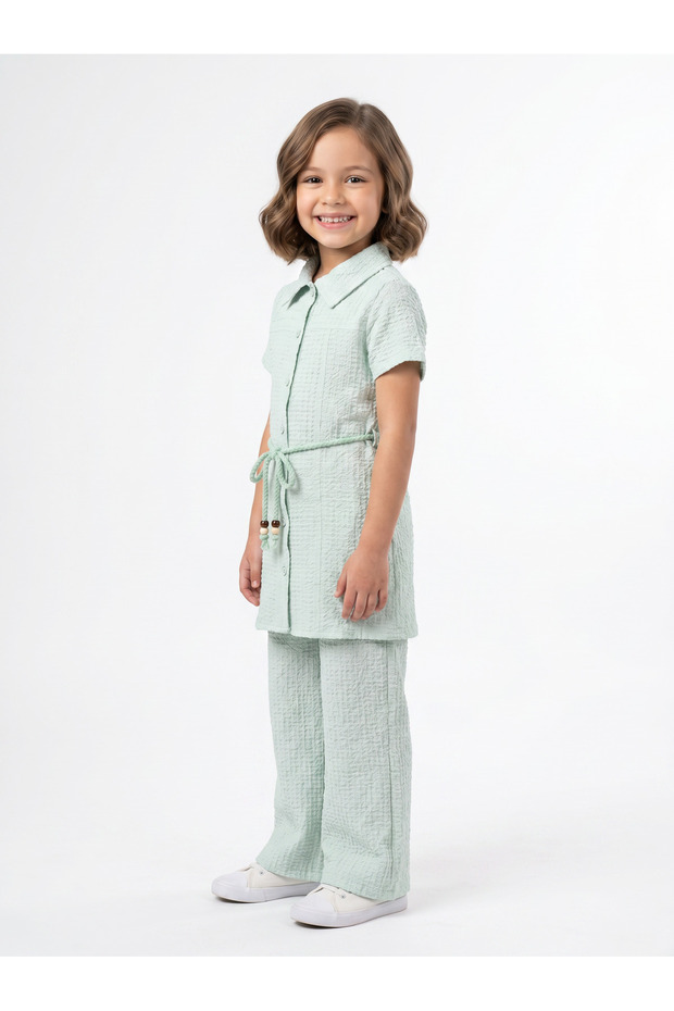 Girls Solid Woven Dress