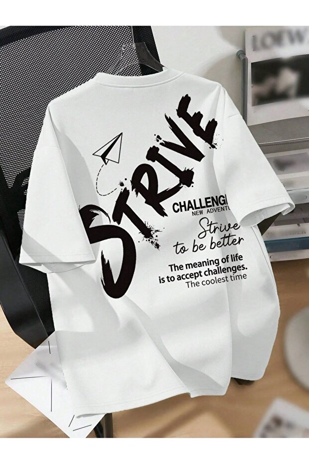Custom Printed Oversize Cotton Crew Neck T-Shirt Tshirt