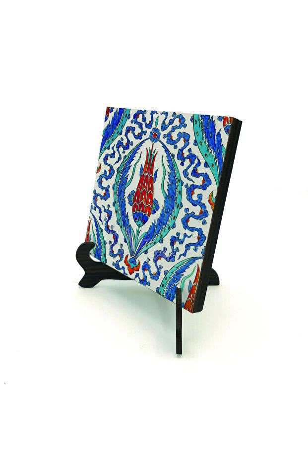 طاولة رستامباشا من الخشب المضغوط (MDF) بنمط بلاط الكسرات المطبوع، مقاس 10×10، KD-34