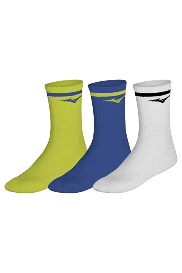 Training with Line 3P Socks White-Blue-Yellow