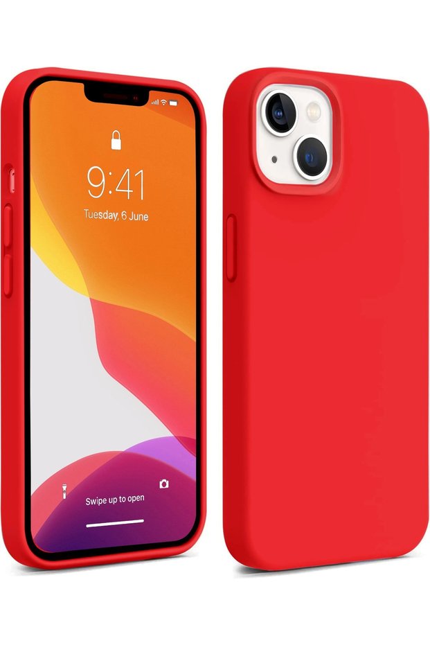 iPhone 14 Plus / 15 Plus Case Inside Velvet Outside Matte Screen and Camera Raised Flexible Silicone Cover