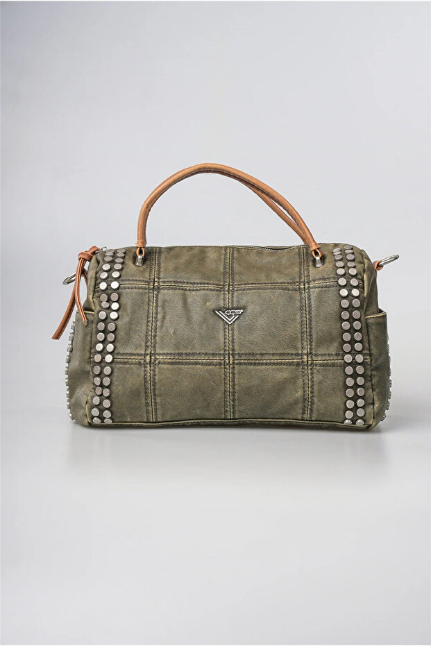 Women's Crossbody Handbag Daily Stylish Use Lightweight Modern Design Green-Camel 18068