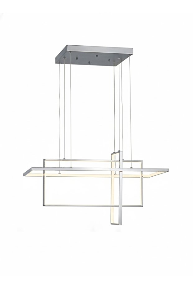 Modern Lighting, Modern chandelier, Light, Chrome Color, 60x30+50x25+40+20 cm, Suitable for dining room, villas, lobby, living room, kitchen, Adjustable height
