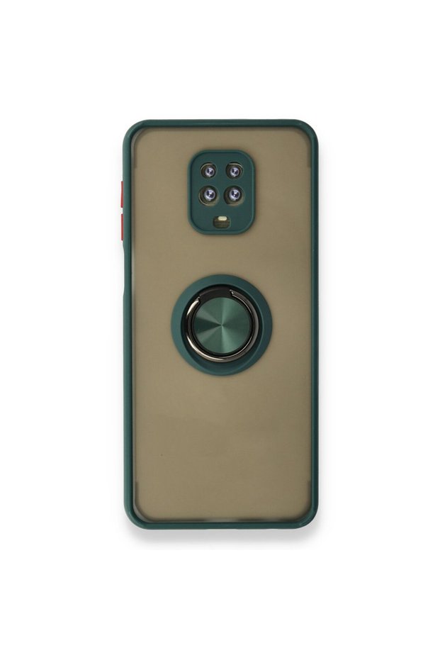 Xiaomi Redmi Note 9 Pro Case with Camera Protection, Ring, Magnetic Stand, Frosted Back Cover