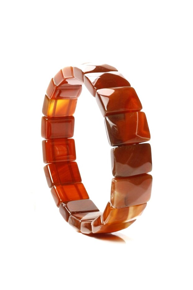 Original Red Agate Stone Bracelet | Special Cut Natural Stone