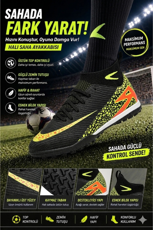 Air Superfly Semi-Professional Sock Soccer Turf Shoes