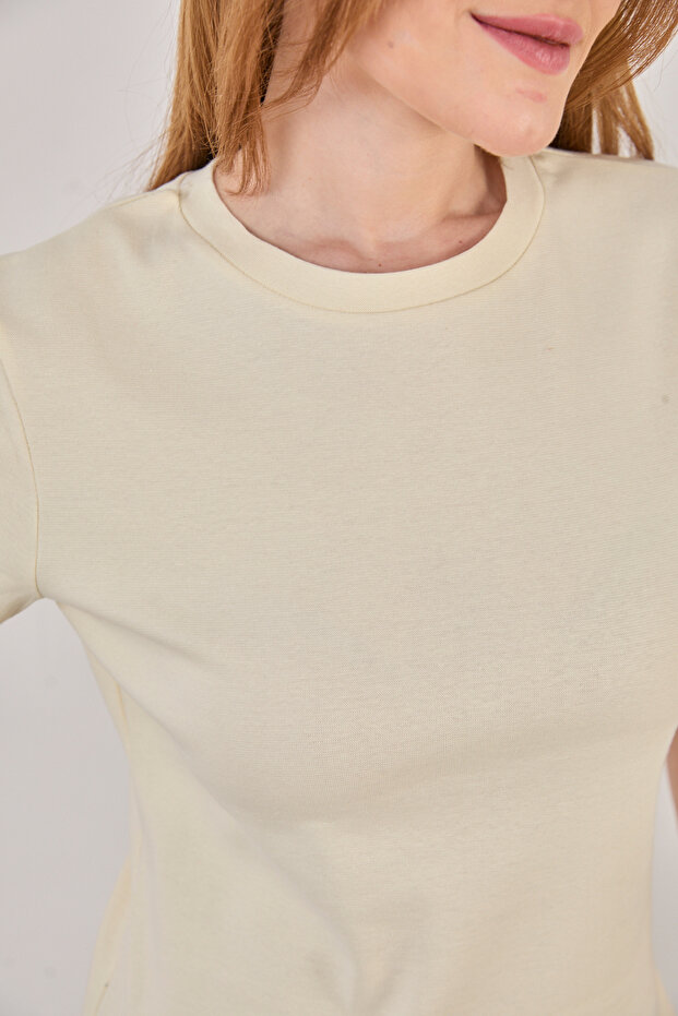 Short Sleeve Basic Bluz - 2