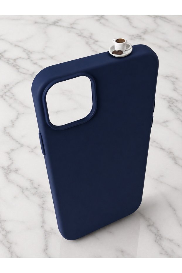 iPhone 14-15 Plus Silicone Case with Chocolate Coffee Figure