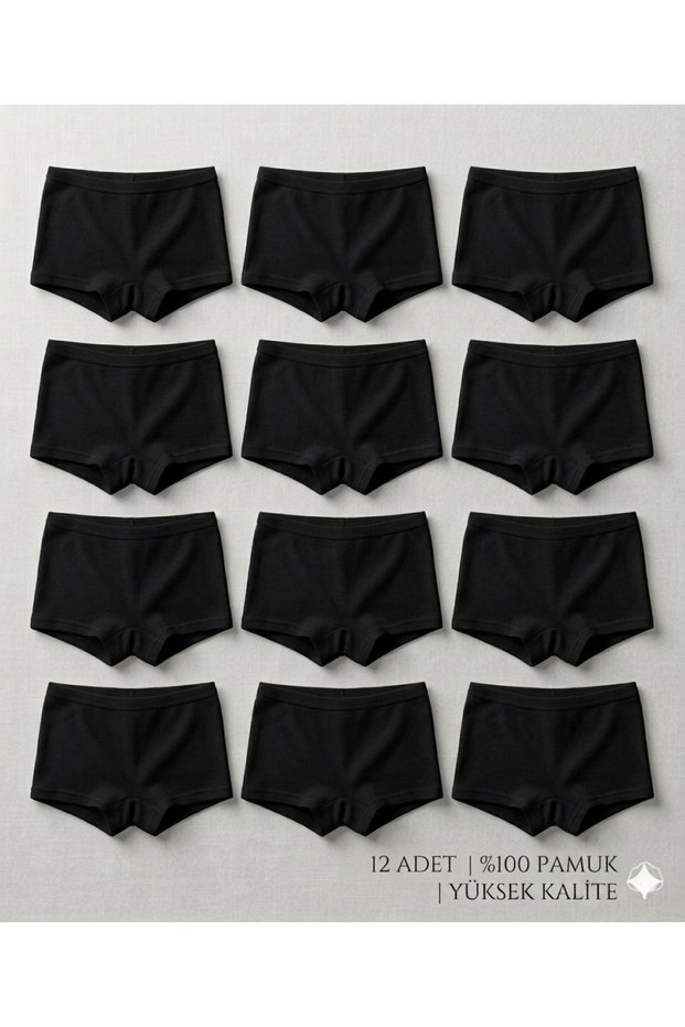 422 Women's 12-Pack Lycra Cotton Shorts Panties (S-M-L-Xl) - White, Black, Skin Color Options Available
