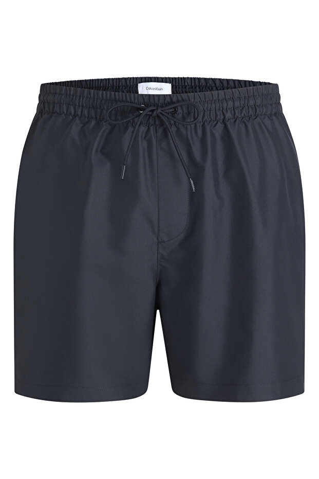 Drawstring Erkek Siyah Deniz Şortu - 1