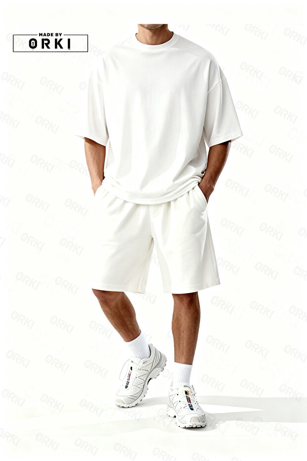 Unisex Oversize Relaxed Fit T-Shirt Shorts Set – Minimal Premium