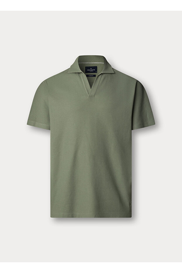 Green Pure Cotton Men Premium Polo T-Shirt