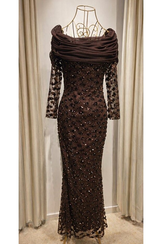 Evening Dress with Sequins - 3