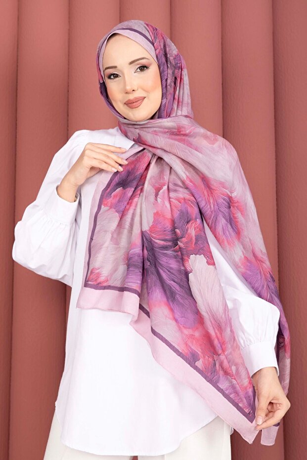 Elsa Floral Shawl Series Pink