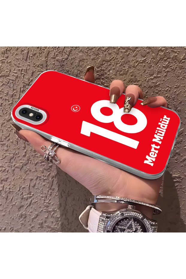 Silicone Edge Hard Back Phone Case Compatible with iPhone XS Mert Müldür