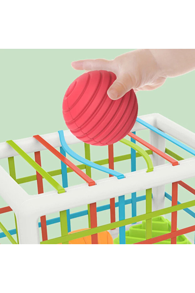 Shape sorter with elastic bands for babies - 4