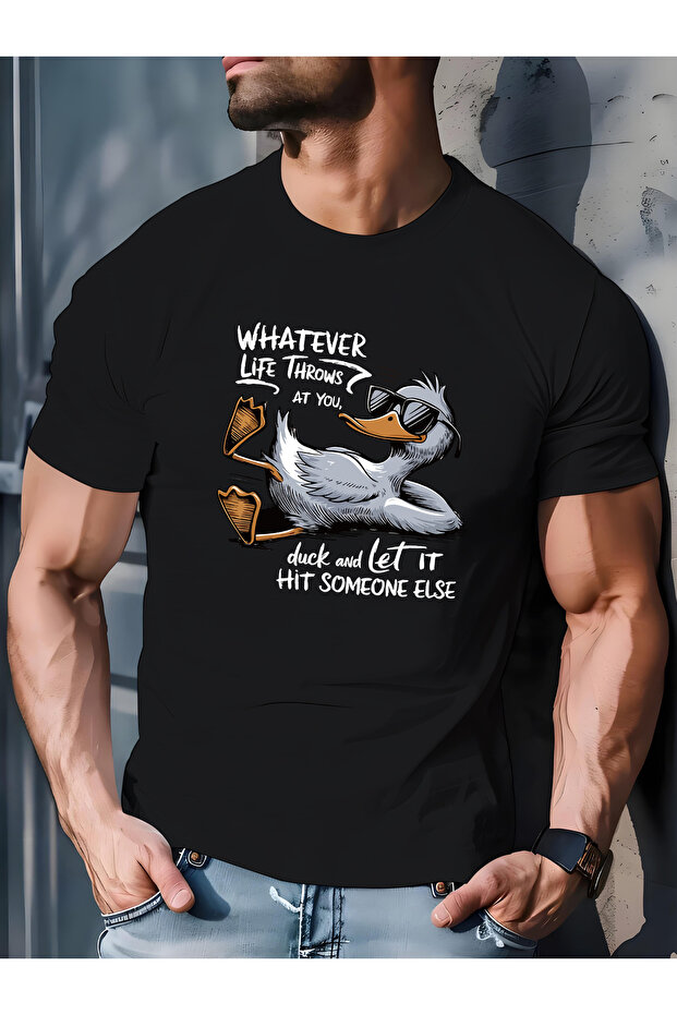 Men's fun duck pattern T-shirt