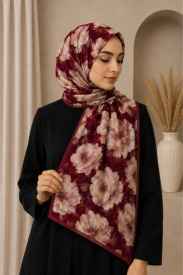 Gül Desen Soft Şal - 1