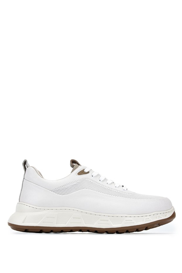 Men's Genuine Leather White Sneakers & Sports Shoes