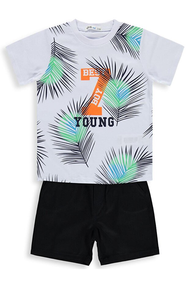 7 Young Printed Set for Ages 2-5 - Ecru